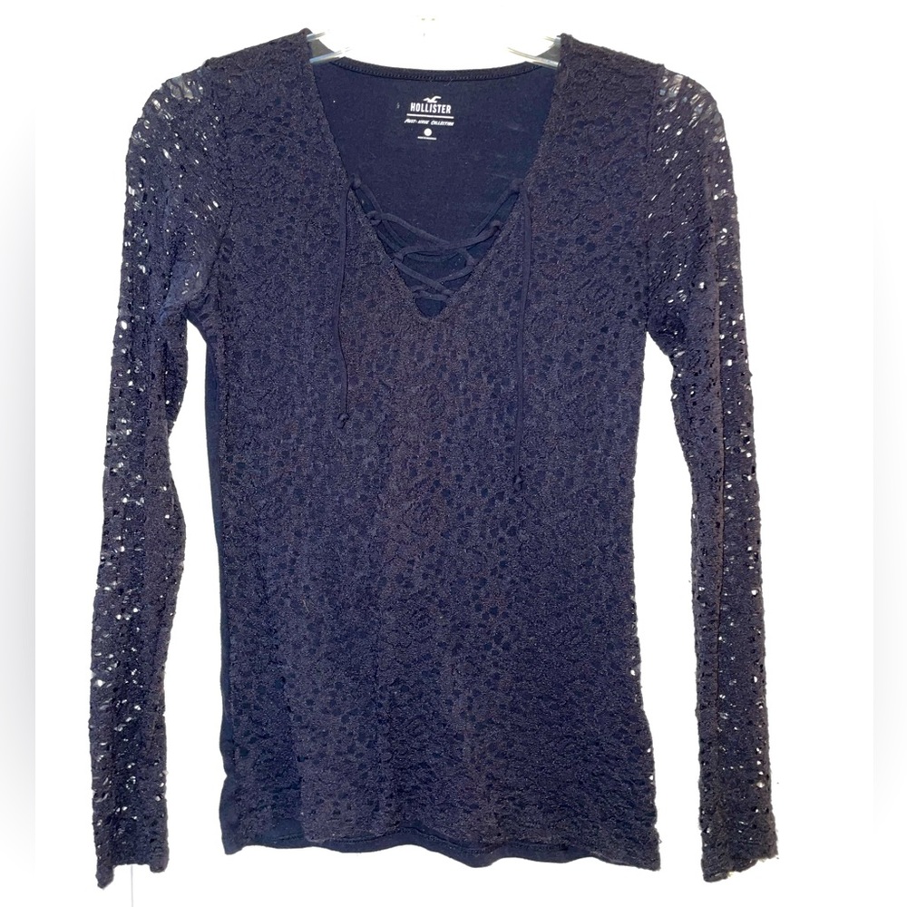 Hollister Black Lace Long Sleeve